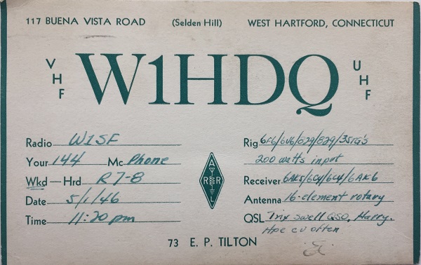 W1HDQ - Edward P. 'Ed' Tilton