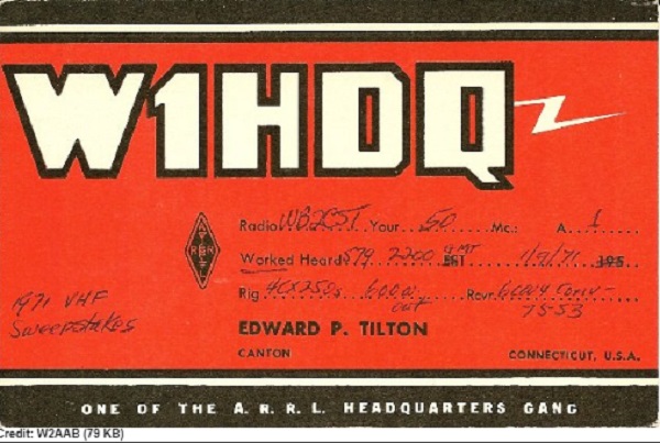W1HDQ - Edward P. 'Ed' Tilton