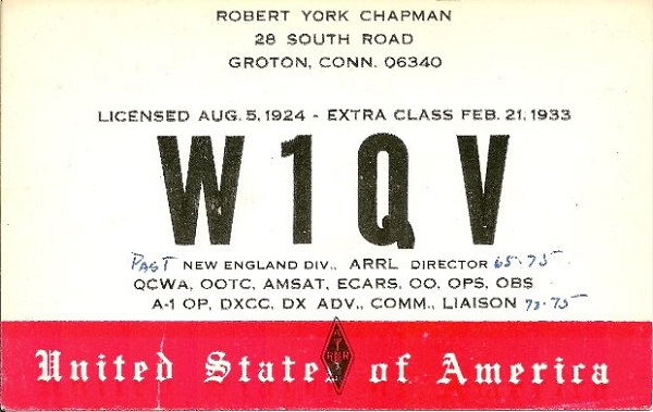 W1QV - Robert Y. Chapman