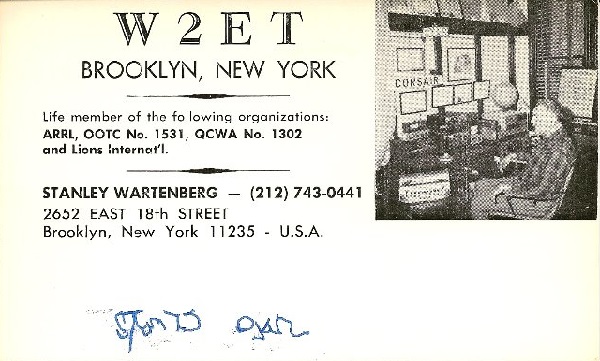W2ET - Stanley 'Stan' Wartenberg