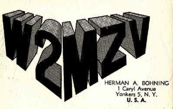 W2MZV - Herman A. Bohning