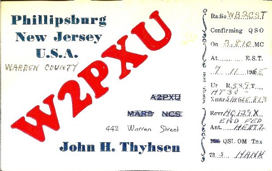 W2PXU - John H. 'Hank' Thyhsen