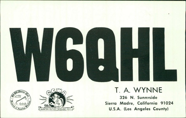 W6QHL - Thomas A. 'Tom' Wynne