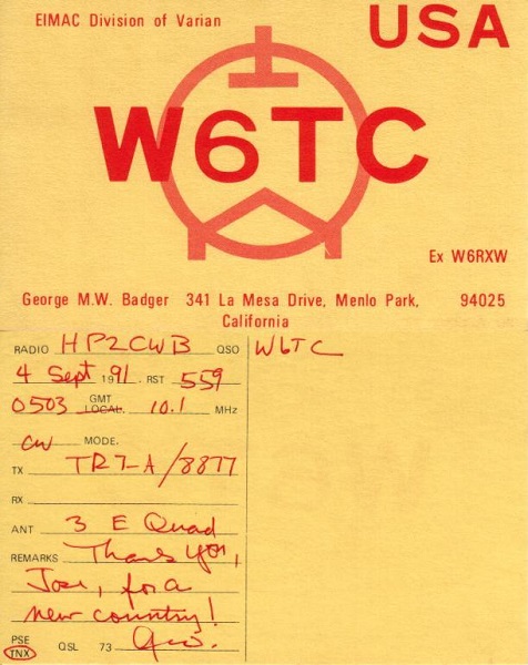 W6TC - George M. Badger