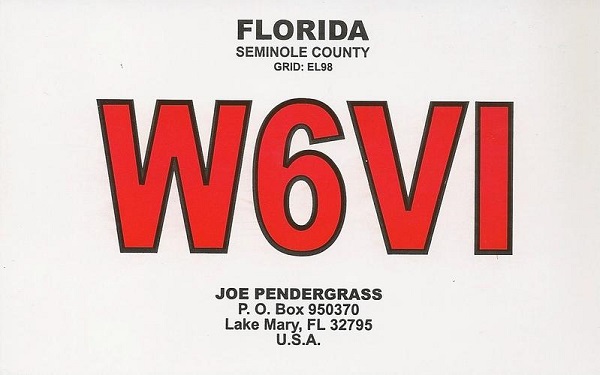 W6VI - Joe R. Pendergrass