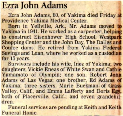 W7GZN - Ezra J. Adams