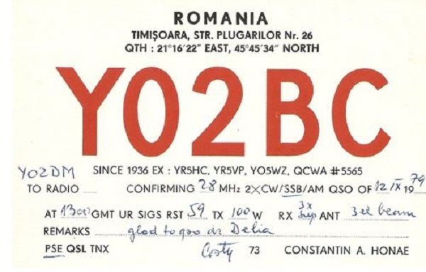 YO2BC - Constantin Honae