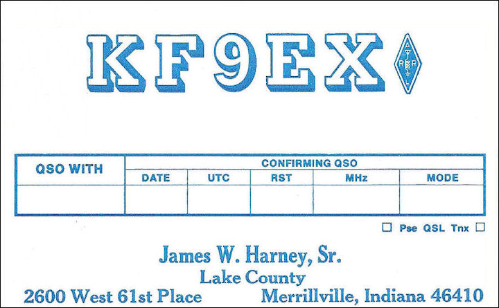 KF9EX - James W. 'Jim' Harney Sr 