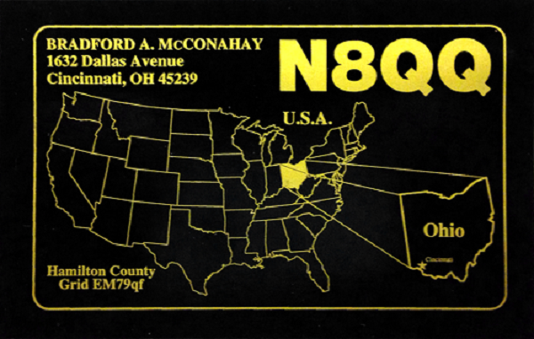 N8QQ - Bradford A. 'Brad' McConahay N8QQ - Bradford A. 'Brad' McConahay