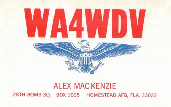 WA4WDV - Alexander 'Alex' Mac Kenzie