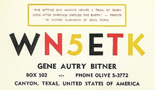 WA5ETK - Gene A. Bitner WA5ETK - Gene A. Bitner