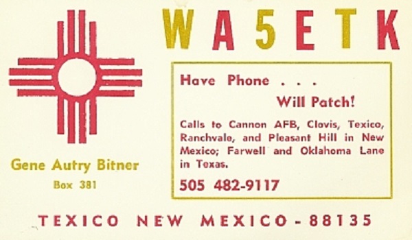 WA5ETK - Gene A. Bitner WA5ETK - Gene A. Bitner
