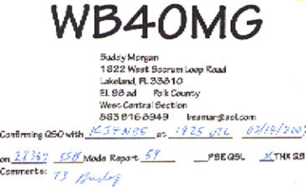 WB4OMG - Harmon P. 'Buddy' Morgan